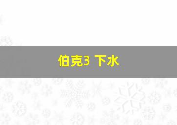 伯克3 下水